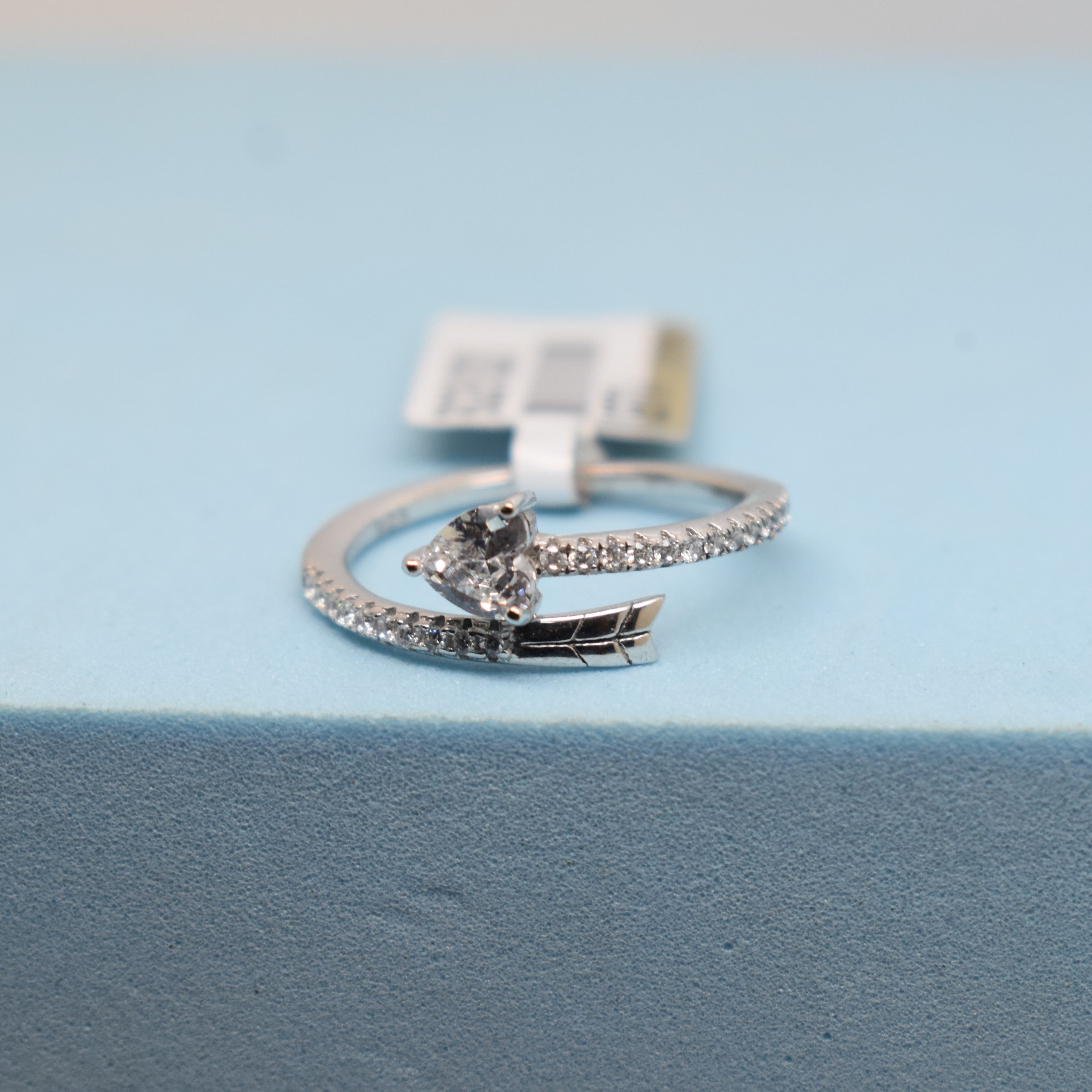Fine 925 Sterling Silver - Cupids arrow Heart Ring