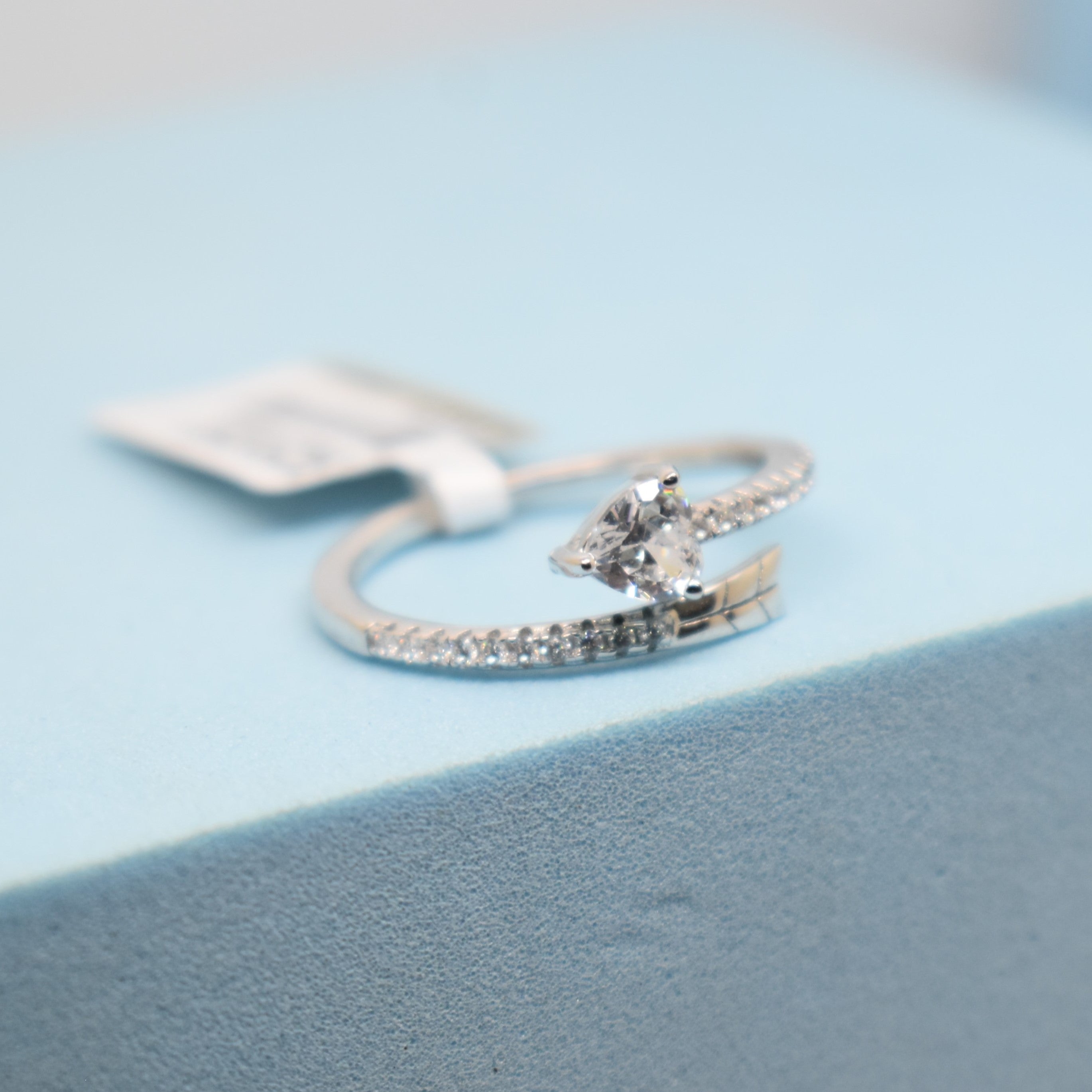 Fine 925 Sterling Silver - Cupids arrow Heart Ring