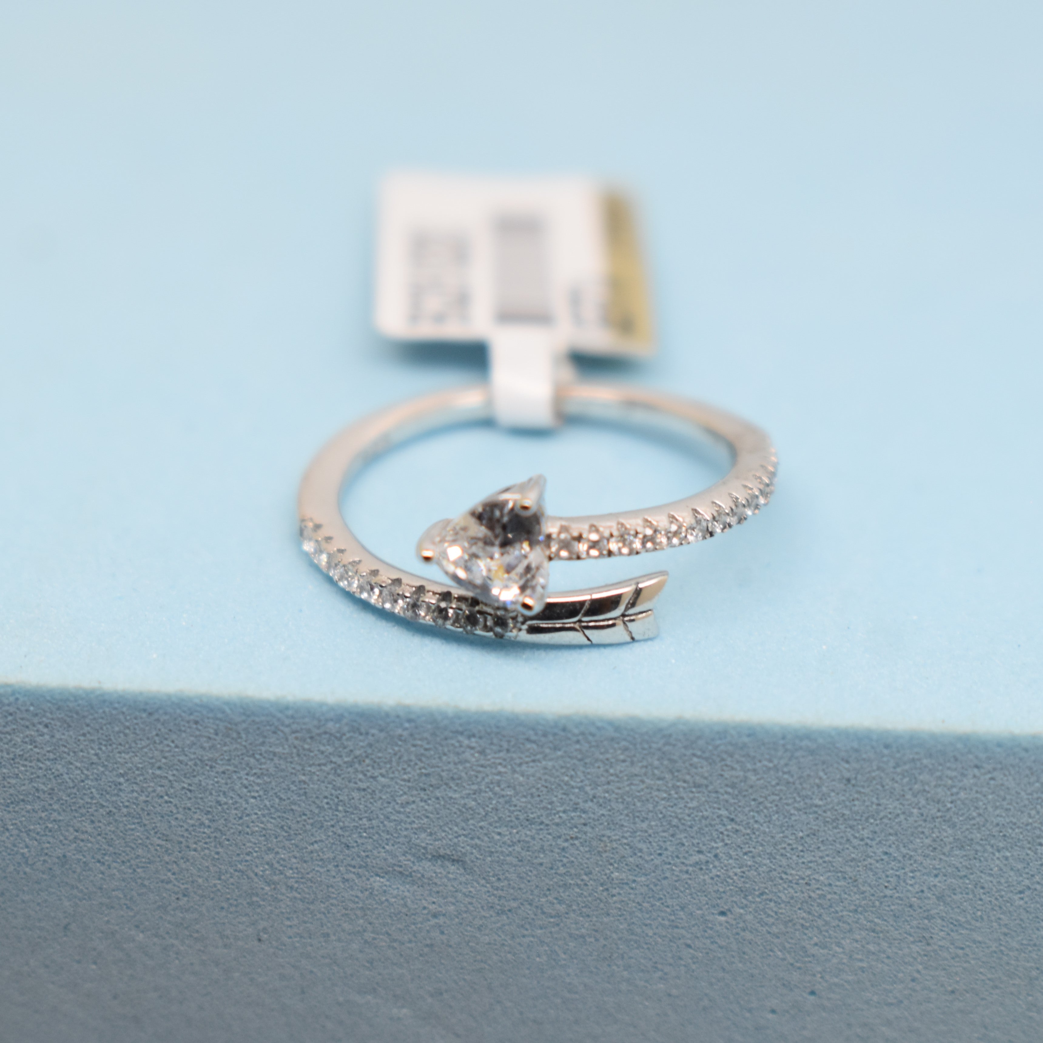 Fine 925 Sterling Silver - Cupids arrow Heart Ring