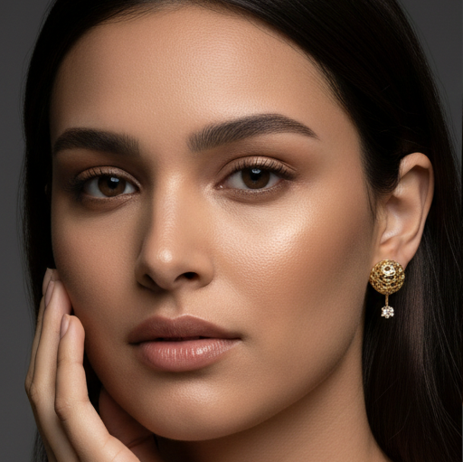 925 Sterling Silver - Yellow Majestic Twirl Earring