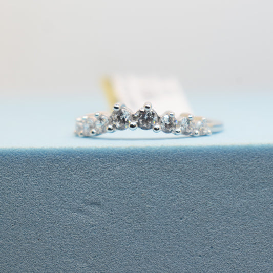 Fine 925 Sterling Silver -  Crown Stacking Ring