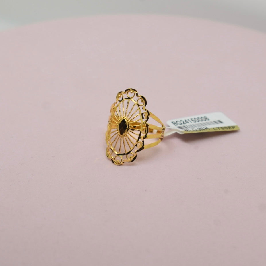 *LIMITED* 21K Yellow Gold - Hand Lazered Turkish Ring