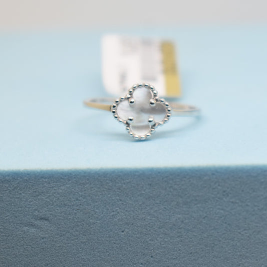 Fine 925 Sterling Silver -  SJVC White Mini Flower Ring