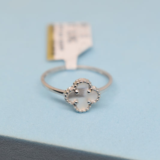 Fine 925 Sterling Silver -  SJVC White Mini Flower Ring