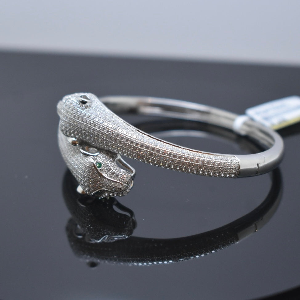 925 Sterling Silver - SJCR Dual Panther Bangle