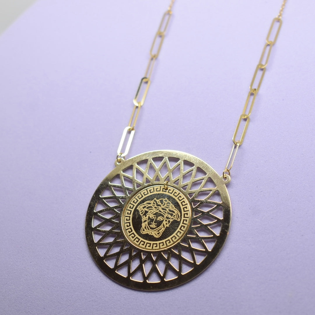 *LIMITED* 18K Gold - Versace Hanging Necklace