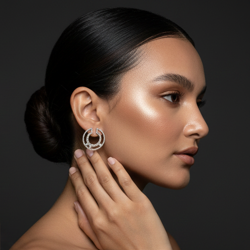 925 Sterling Silver - Rhea Layered Circle Earring