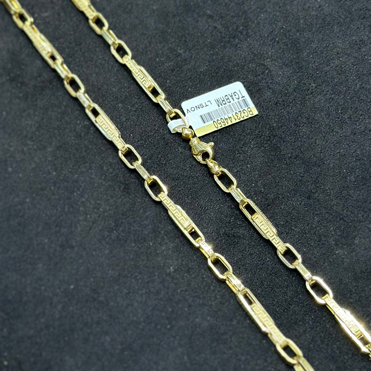 Real 18K Yellow Gold - Link Maze Unisex Chain
