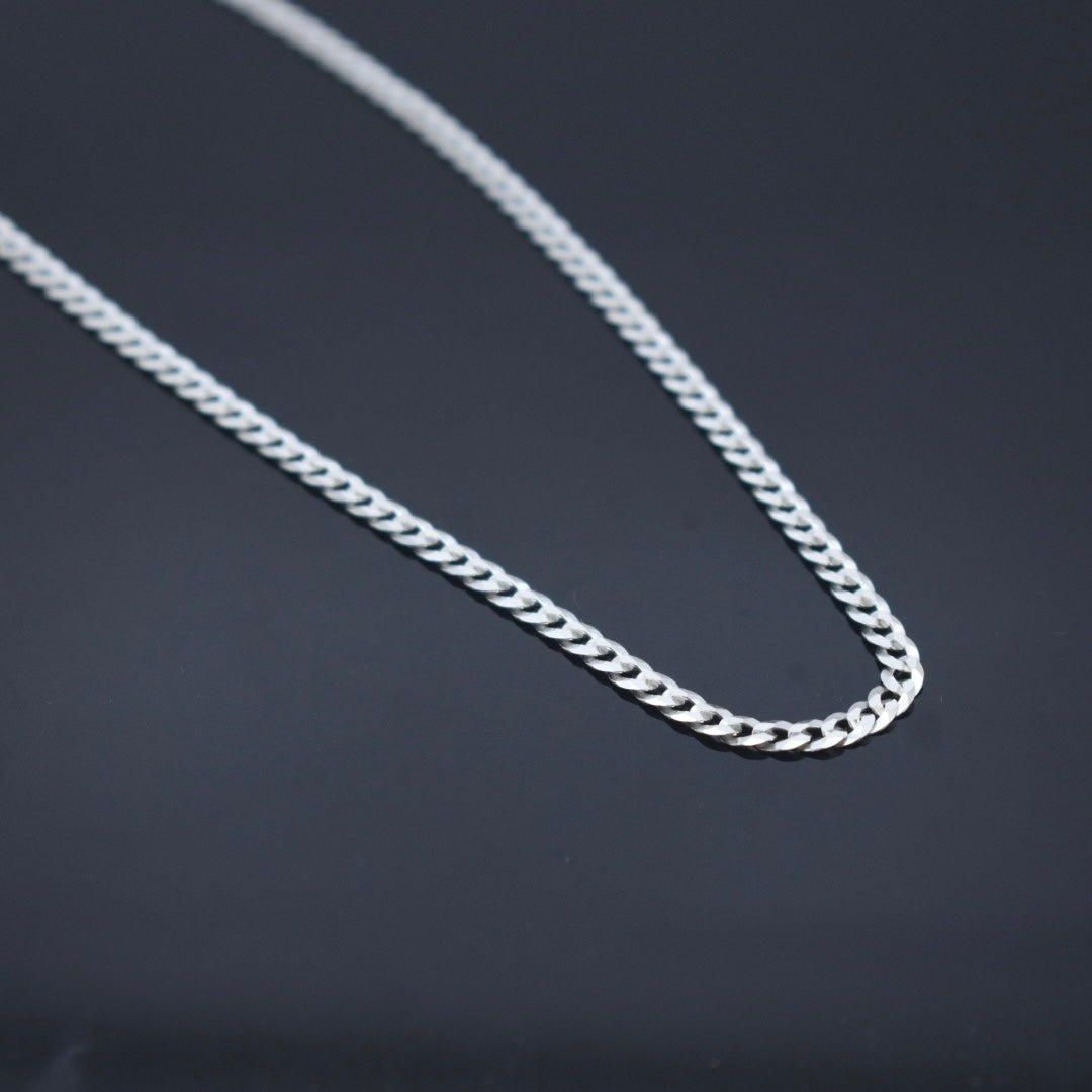 925 Sterling Silver - Mini Flat Curb Chain – Sana Jewellers
