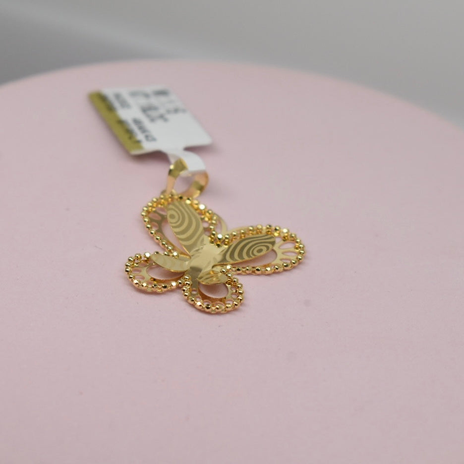 *NEW* 18K Yellow Gold - Butterfly Laser Print Locket