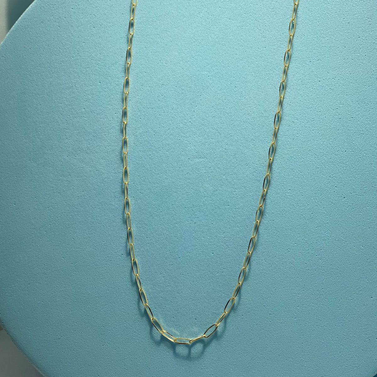 Real 18K Yellow Gold - *NEW* Paper Clip Thin Chain