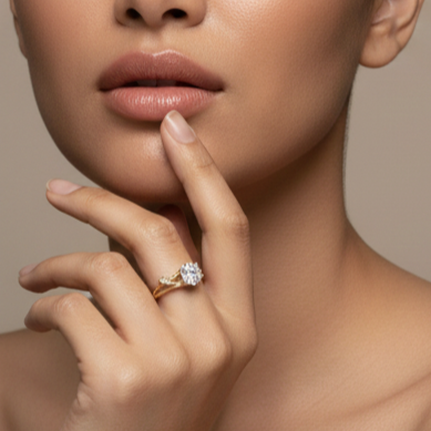 Fine 925 Sterling Silver - Yellow Aura Twist Ring