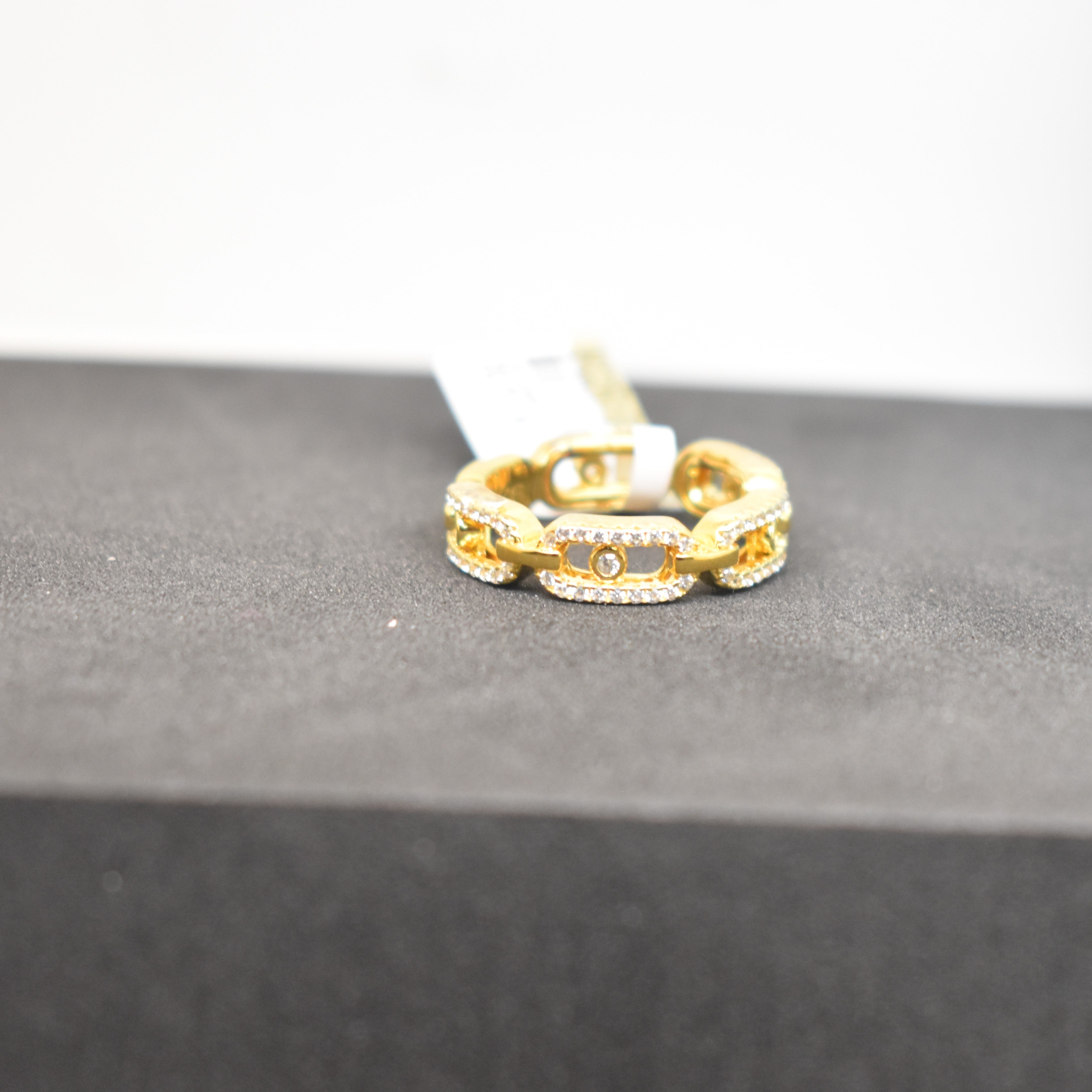 Fine 925 Sterling Silver - Yellow - SJMSK Opulence Link Band Ring