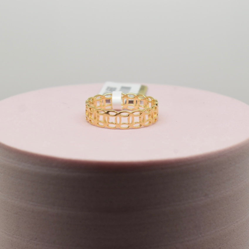 *TRENDING* Real 18K Yellow Gold - Money Catcher Band Ring