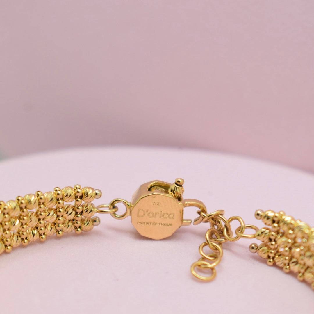 *LIMITED* 18K Gold - Dorica Triple Line Gold Color Bangle