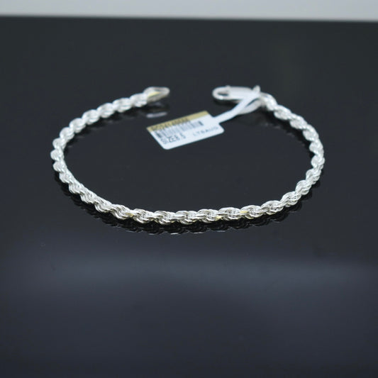 925 Sterling Silver - Twist Rope Bracelet