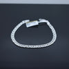 925 Sterling Silver - Small Textured Curb Bracelet