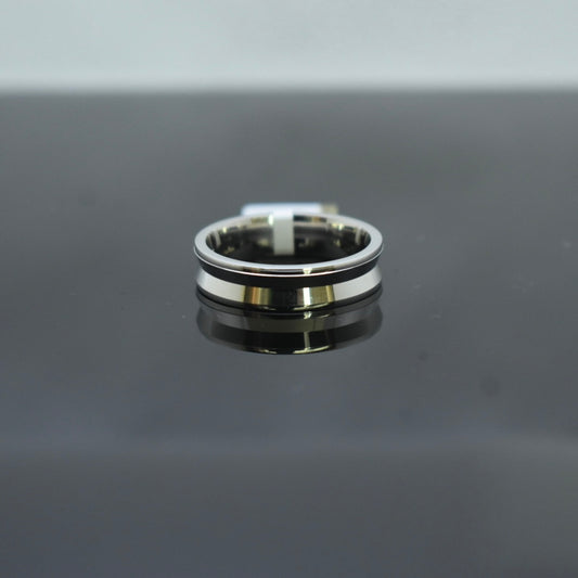 925 Sterling Silver - V Line Band Ring