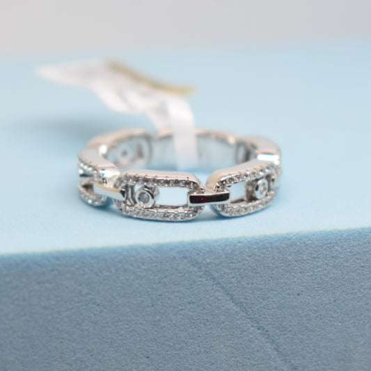 Fine 925 Sterling Silver - SJMSK Opulence Link Band Ring