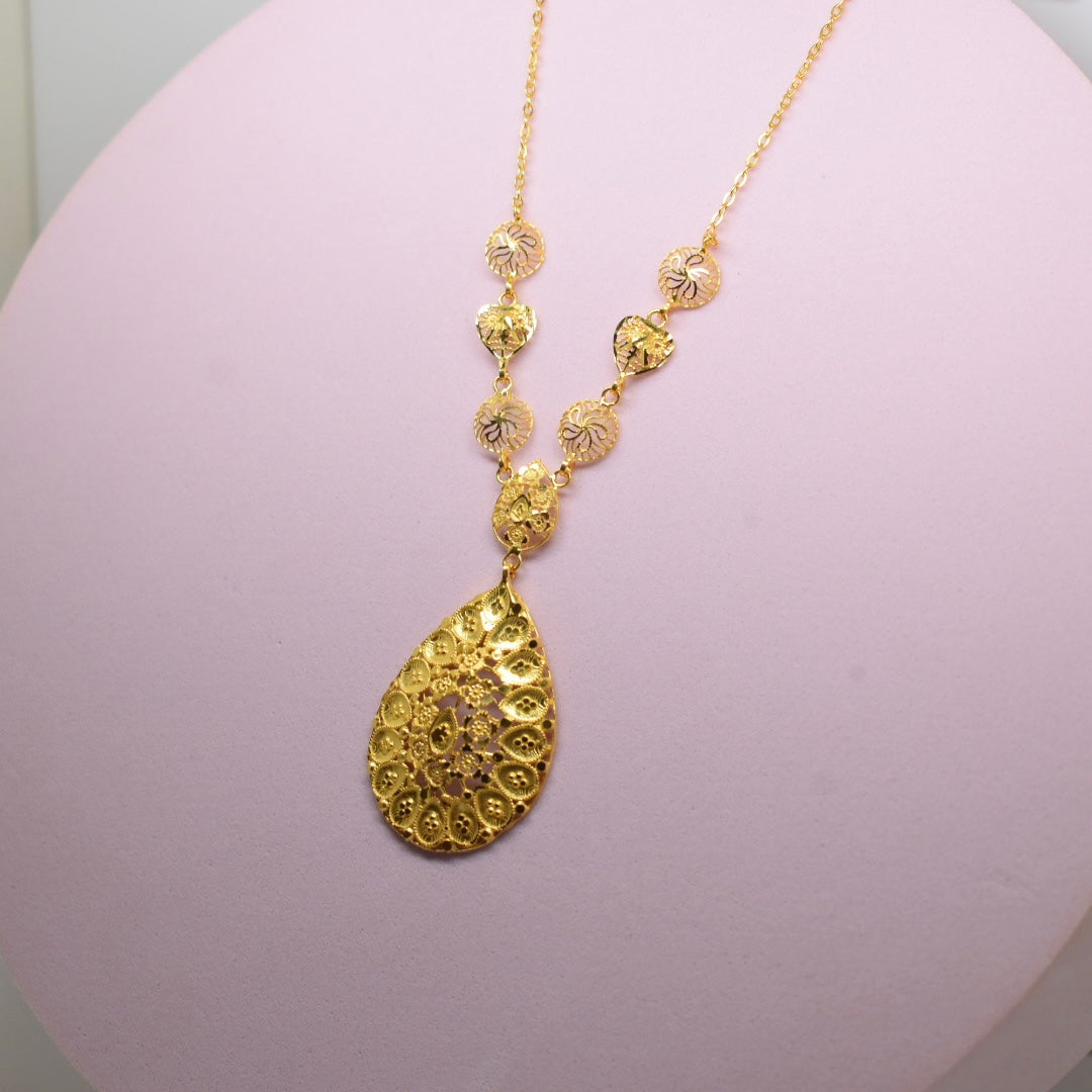 *SPECIAL* 21K Yellow Gold - Kuwaiti Plain Necklace