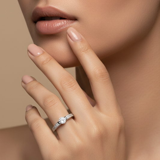 Fine 925 Sterling Silver - Serenity Solitaire Ring