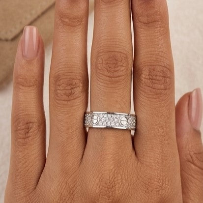 Fine 925 Sterling Silver - SJCR Full Stone Ring