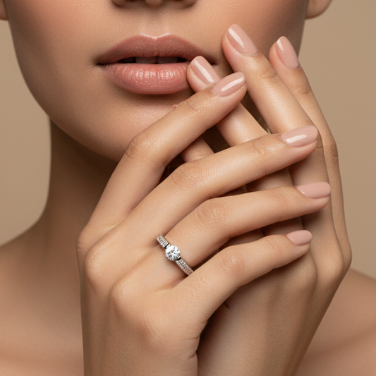 Fine 925 Sterling Silver - Serenity Solitaire Ring