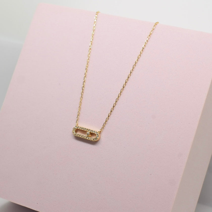 18K Yellow Gold - SJMSK Stone Necklace