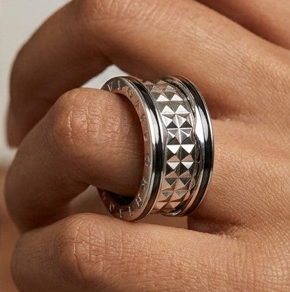 Fine 925 Sterling Silver - SJBV Spiked Architecture Ring