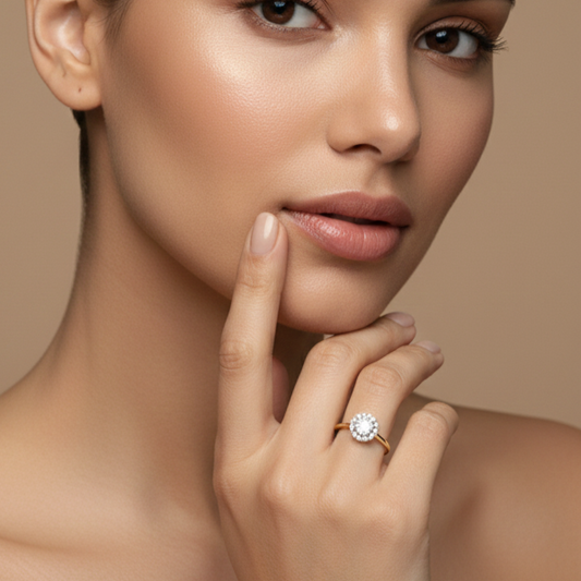 Fine 925 Sterling Silver - Yellow Single Blossom Ring