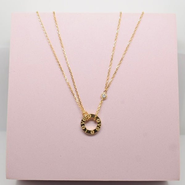 Real 18K Yellow Gold - SJCR Double Chain Necklace – Sana Jewellers