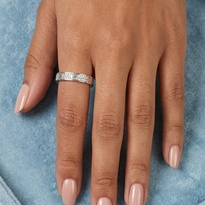 Fine 925 Sterling Silver - SJCR Full Stone Thing Ring