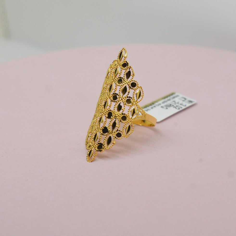 *LIMITED* 21K Yellow Gold - Hand Lazered Turkish Ring