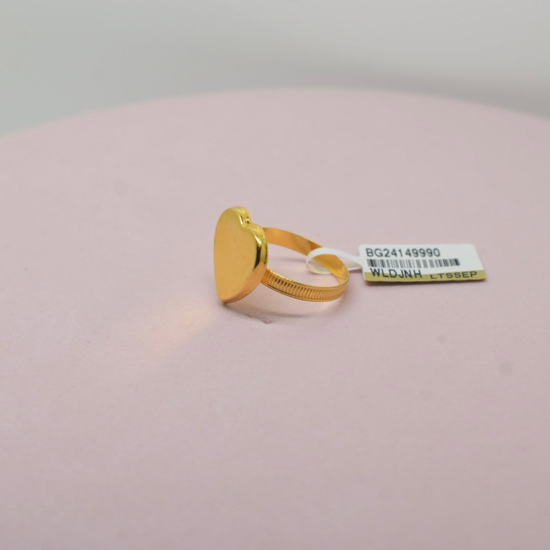 *LIMITED* 21K Yellow Gold - Polish Heart Ring