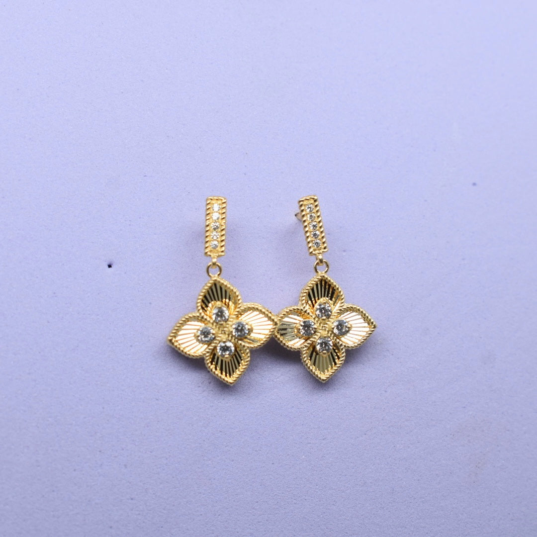 Real 18K Gold - SJRC Small Hanging Earrings