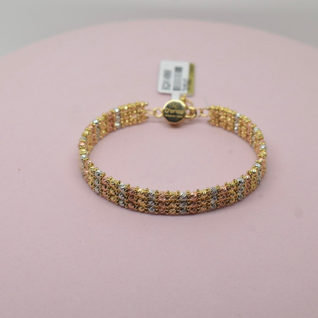 *NEW* 18K Gold - Dorica 3 Line Mix Color Bangle