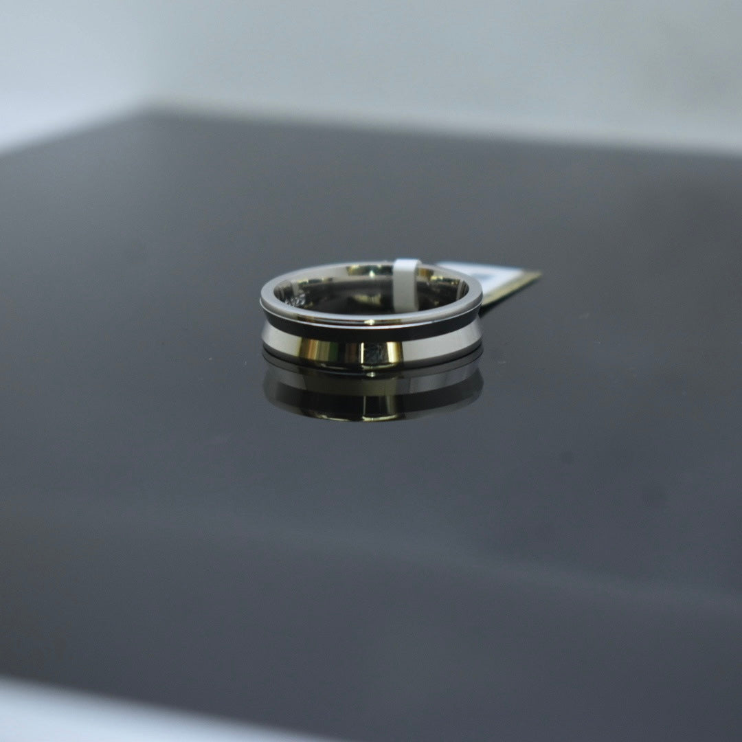 925 Sterling Silver - V Line Band Ring