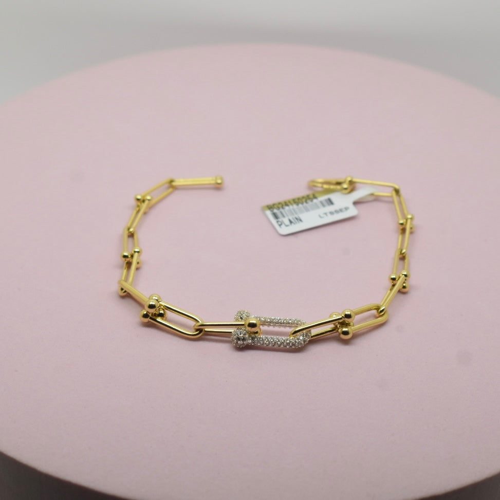 18K Gold - SJTFNY Hardware Stone Bracelet