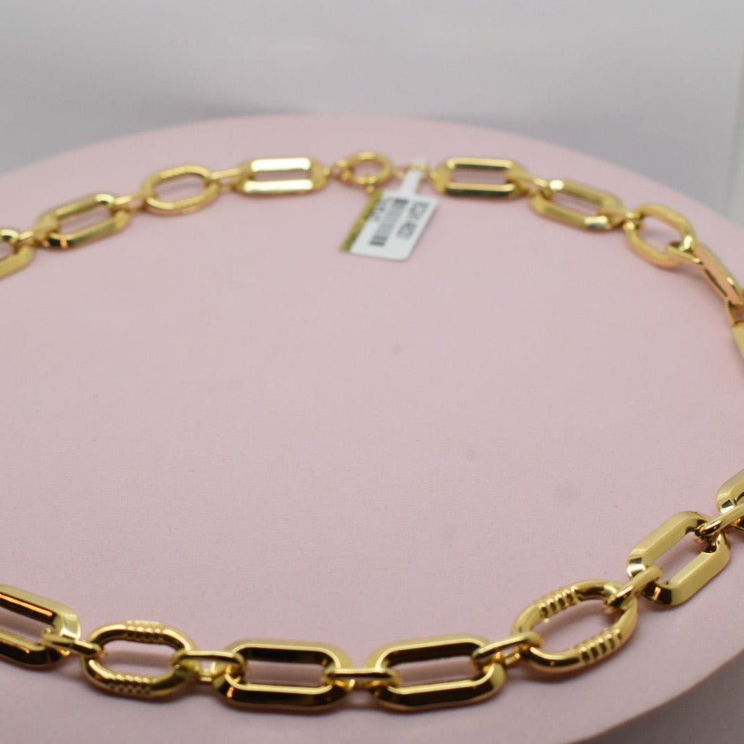 Real 18K Yellow Gold - Chunky Link Necklace