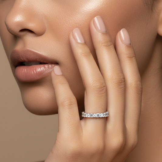 Fine 925 Sterling Silver - Full Stone Ring