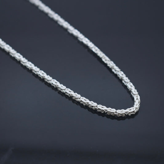 925 Sterling Silver - Medium Byzantine Chain