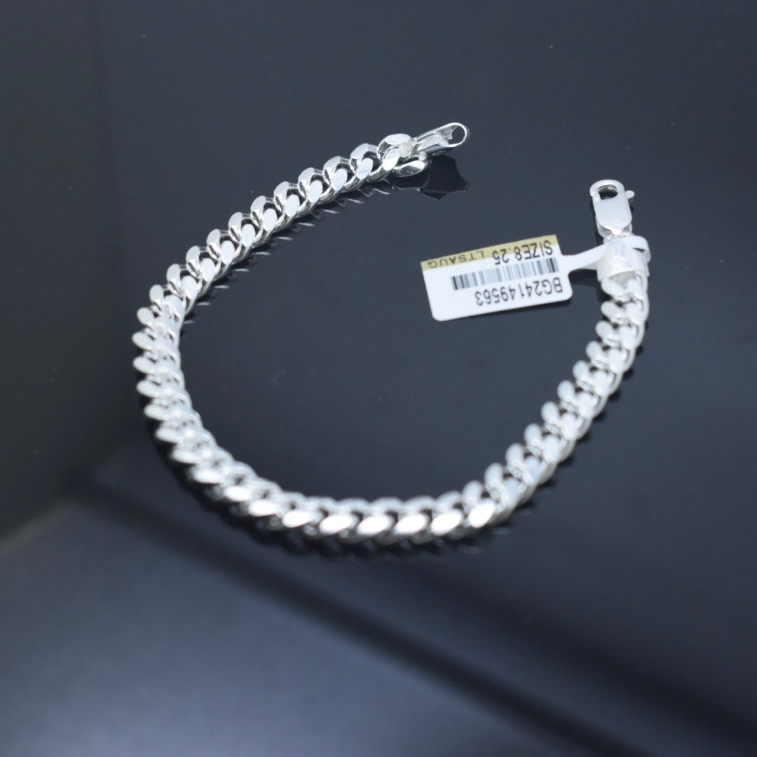 925 Sterling Silver - Thick Curb Bracelet