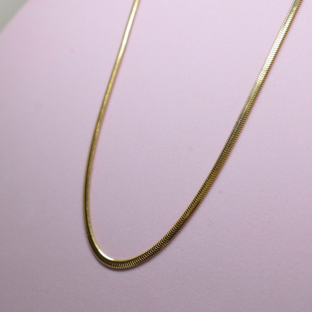 Real 18K Yellow Gold - *NEW* Thin Cobra Snake Chain