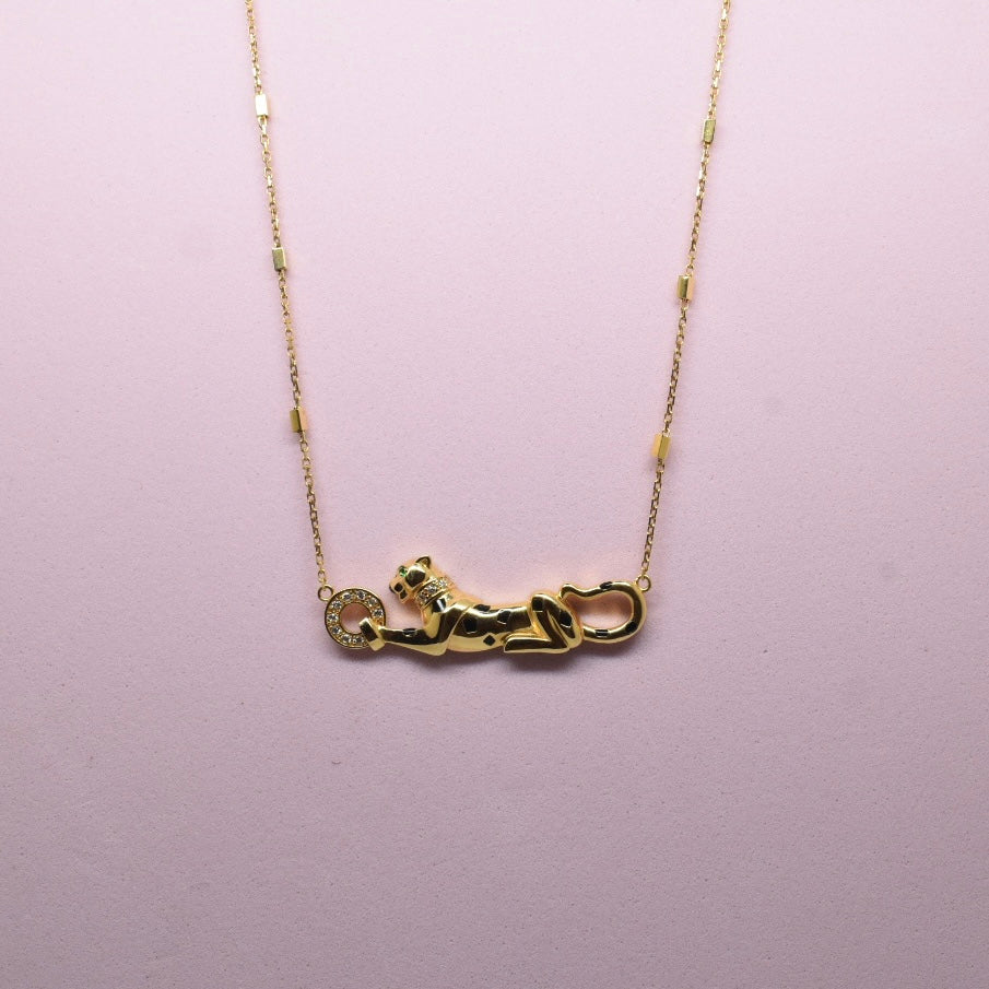 18K Yellow Gold - SJCART Panther Necklace