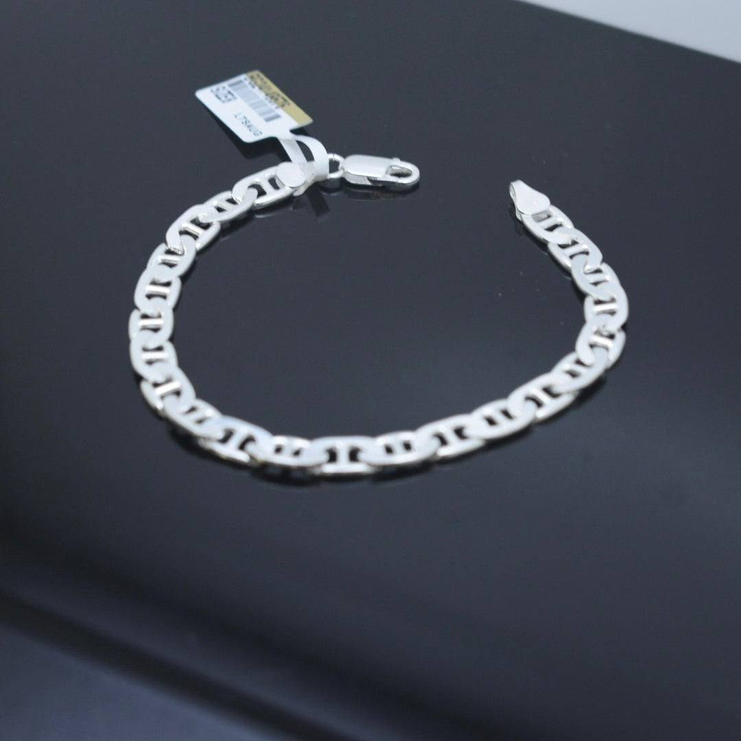 925 Sterling Silver - Flat Mariner Bracelet