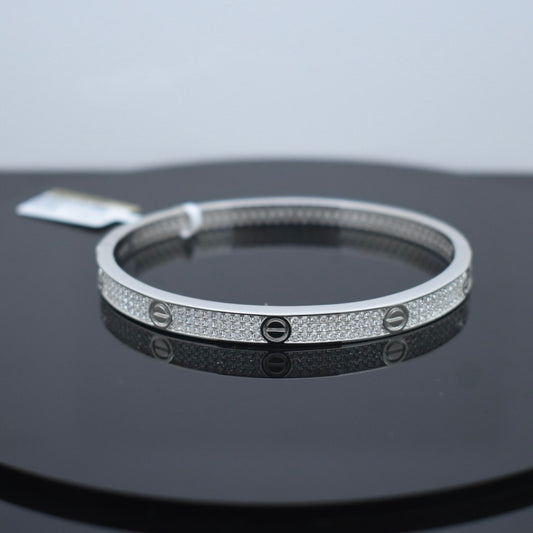 925 Sterling Silver - SJCR Full Stone Bangle