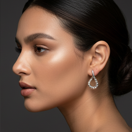 925 Sterling Silver - Electric Twist Earring