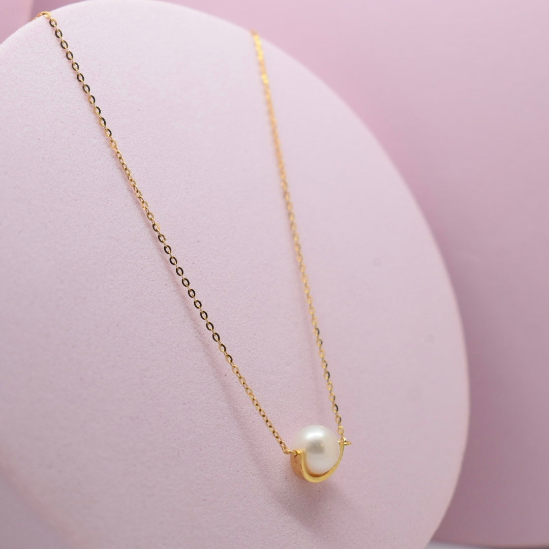 *SALE* Real 18K Yellow Gold - Pearl Necklace