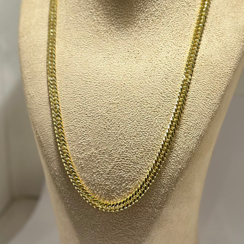 Real 18K Yellow Gold - Curb Thick Unisex Chain