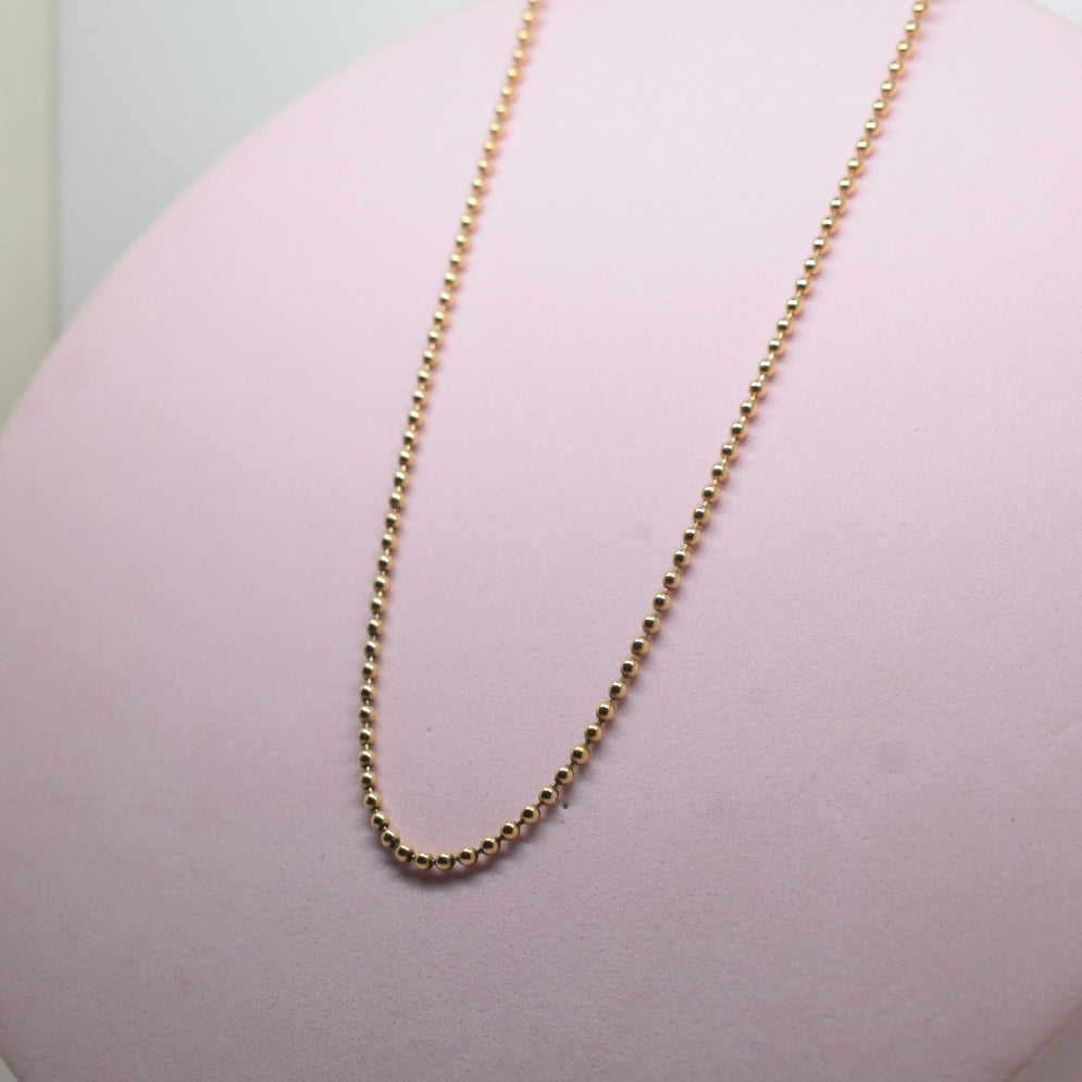 18K Gold - MIJ Full Beads Chain